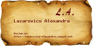 Lazarovics Alexandra névjegykártya